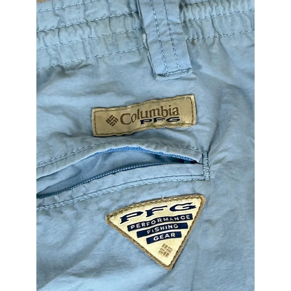 Columbia PFG Fishing Shorts Mens Large Blue Performance Outdoor FM4008